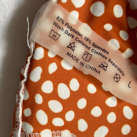 orange and white polka dot bikini - Picture 4 of 4